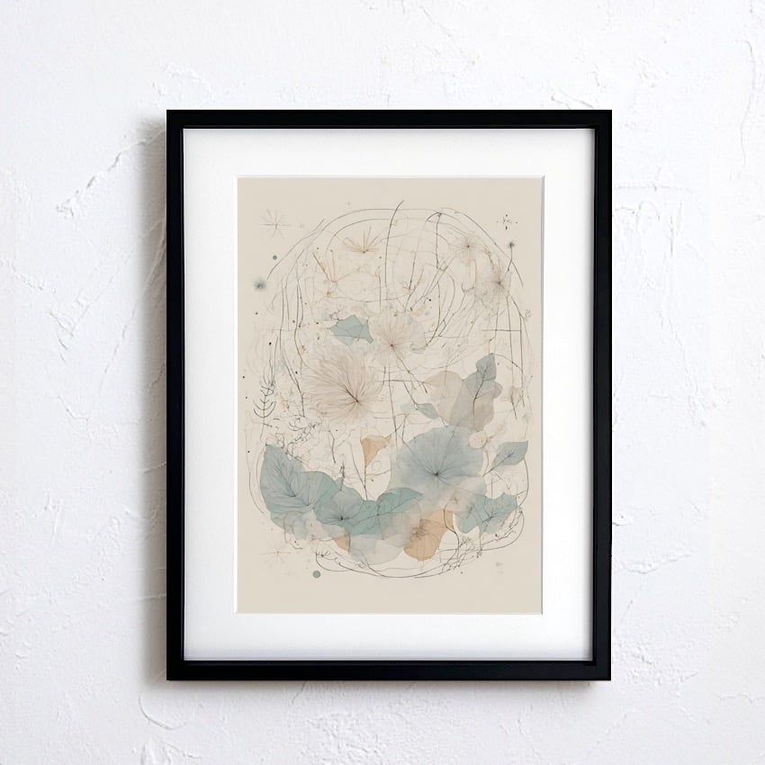 北欧デザイン ナチュラル 抽象画 ボタニカル スカンジナビアン 植物 花