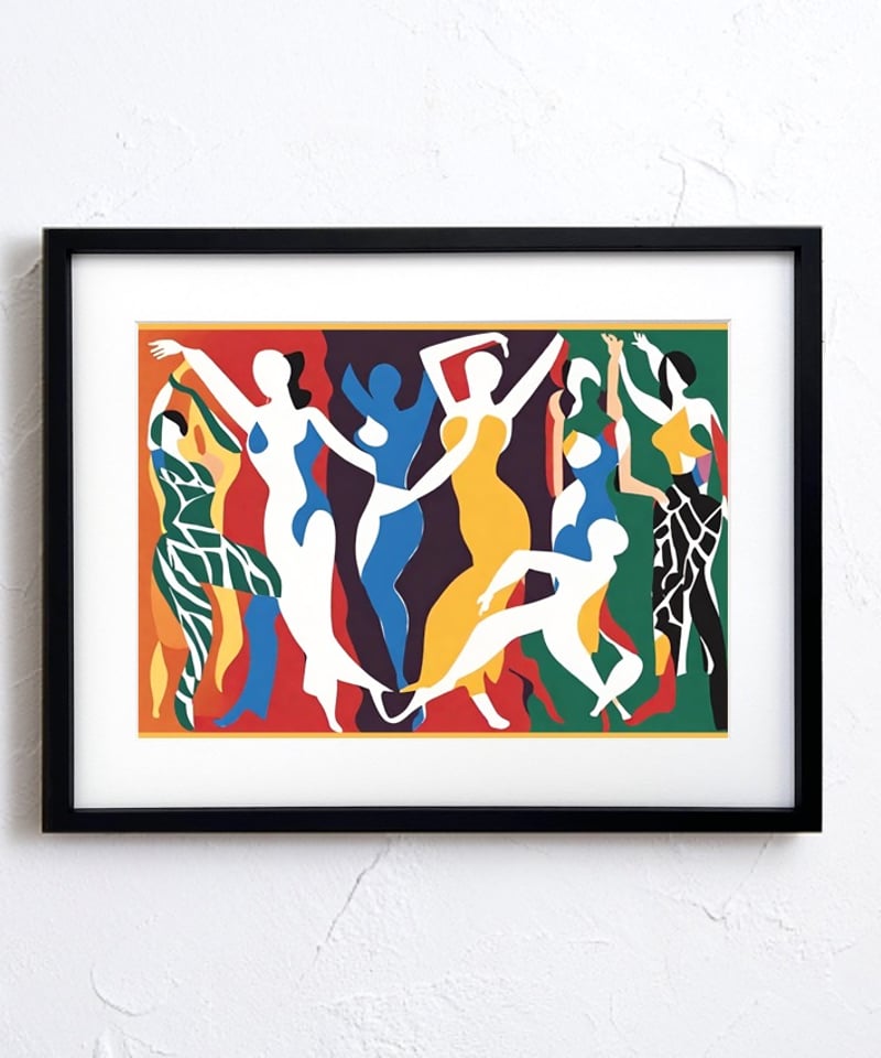 Dance Hall Ⅱ｜色彩とリズムが響き合う抽象アートポスター｜植物