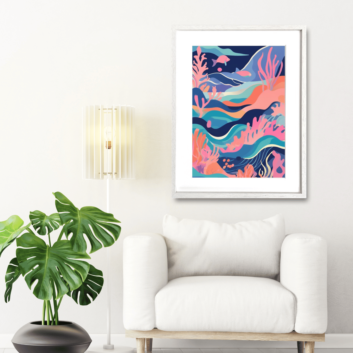珊瑚礁　カラフル　現代アート　珊瑚　海　抽象画　色彩　色彩アート　癒し　海　絵画 珊瑚礁 カラフル 現代アート 珊瑚 海 抽象画 色彩 色彩アート
