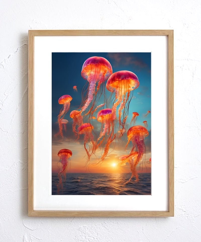 幻想的なクラゲの大脱走を描く『The Great Escape』。高品質半光沢紙