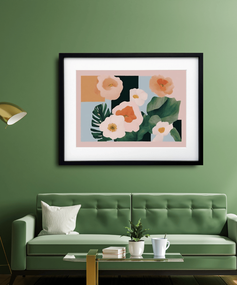 ボタニカル ミニマルスタイル 抽象画 スカンジナビアン 植物 花 ミニマ