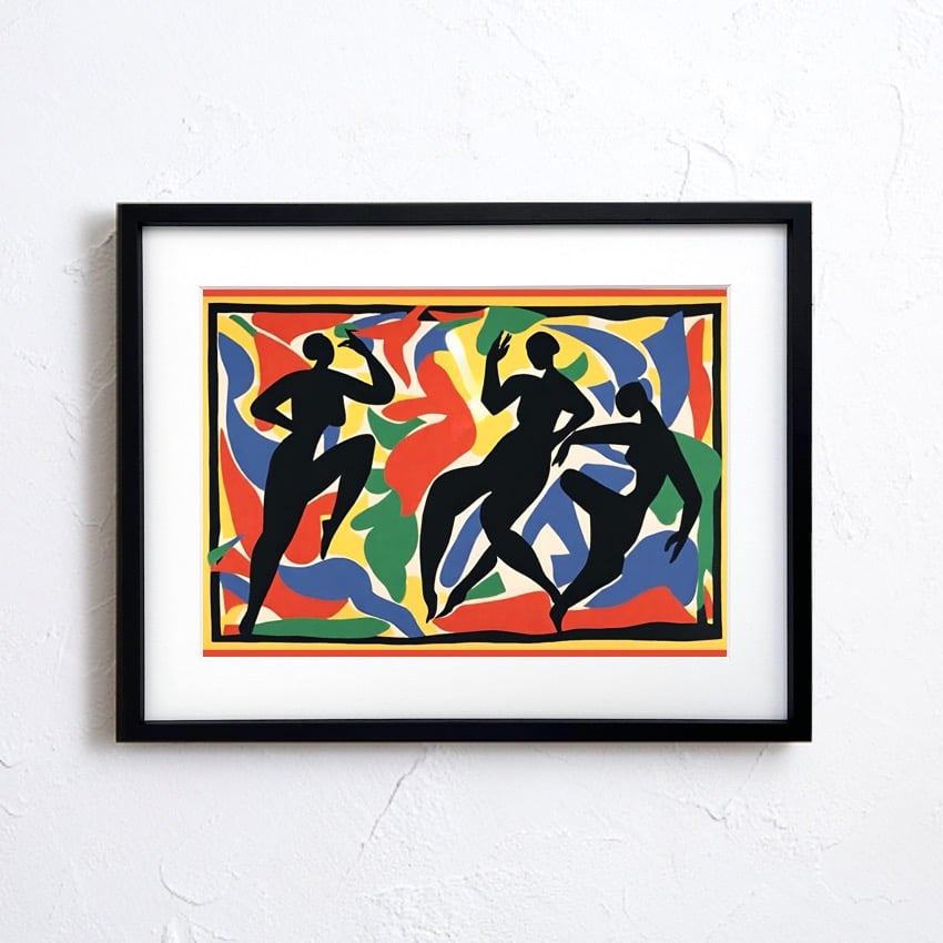 Dance Hall ⅲ｜カラフル切り絵風ダンスアートポスター｜空間を明るく