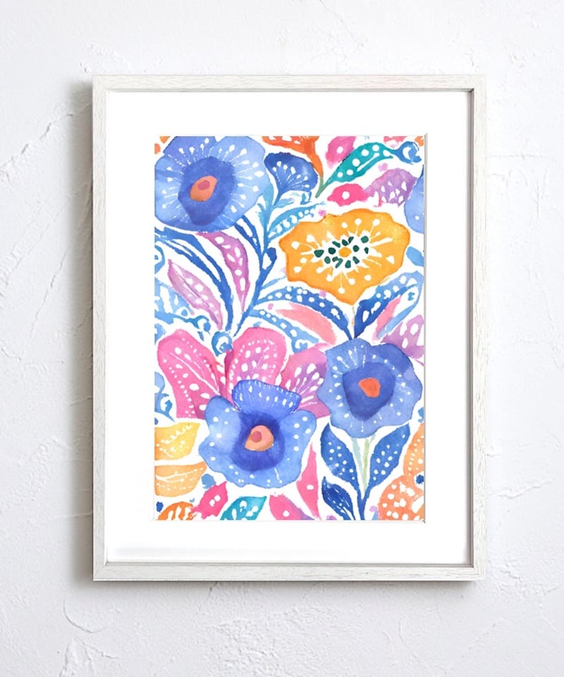 【絵画】ボタニカルアート　「ハマナス」原画 絵画】ボタニカルアート 「ハマナス」原画 絵画