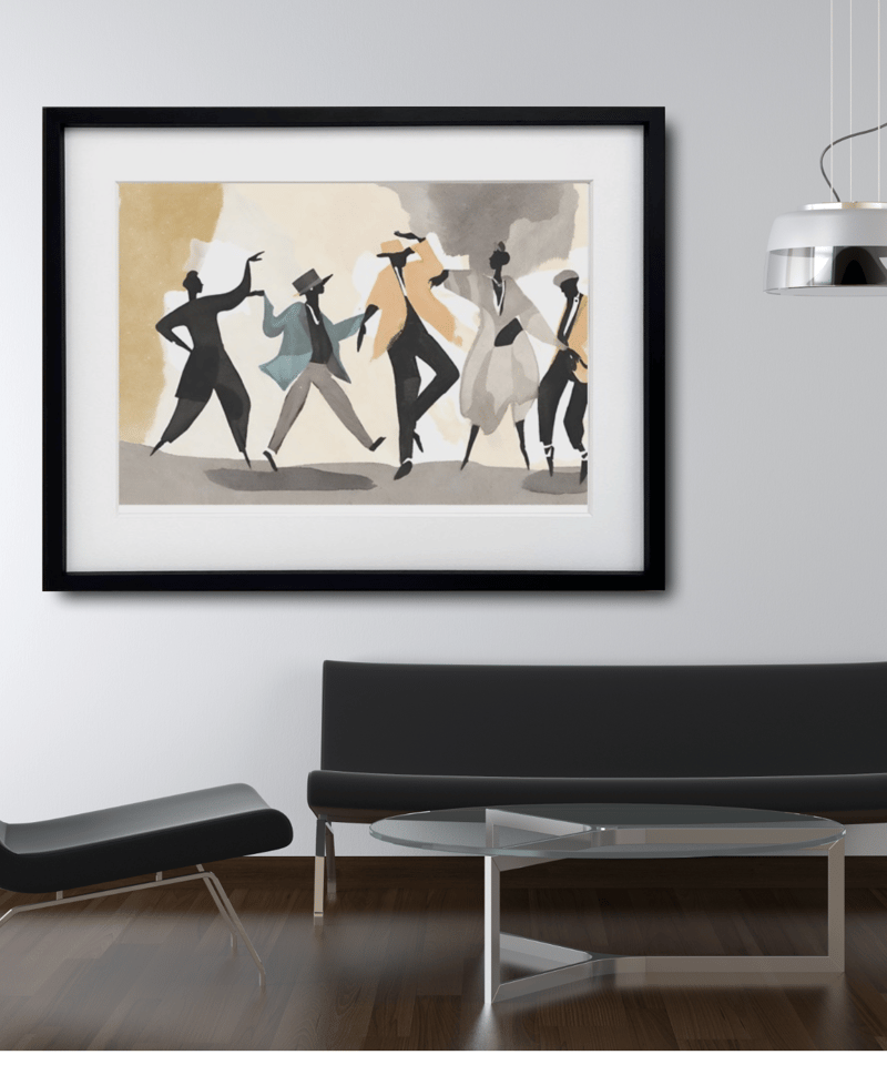 Euphoria｜音とダンスが広がるレトロモダンアートポスター｜空間を