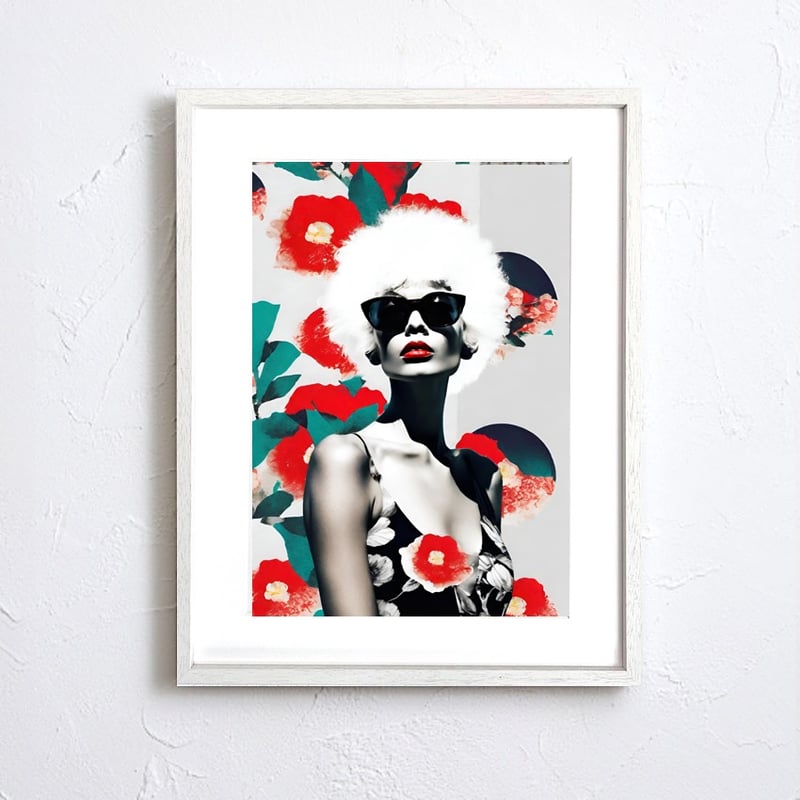 抽象画『鼻の赤い女』絵 現代美術 ABSTRACTION』抽象絵画の覚醒と展開