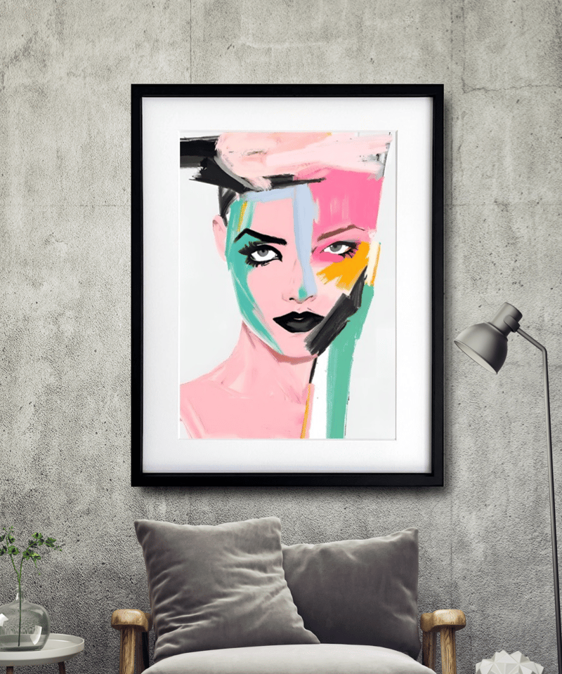 抽象画・ポップアート・手描きポスター7枚 Amazon.co.jp: 抽象画 キャンバス ウォールアート カラフル ハート