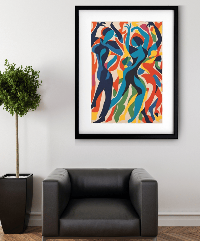 ダンス ドローング アブストラクト カラフル 祭り 抽象画 色彩 踊り