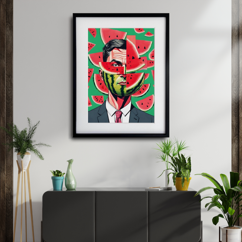 Watermelon Man』はユーモラスなスイカモチーフのアートポスター