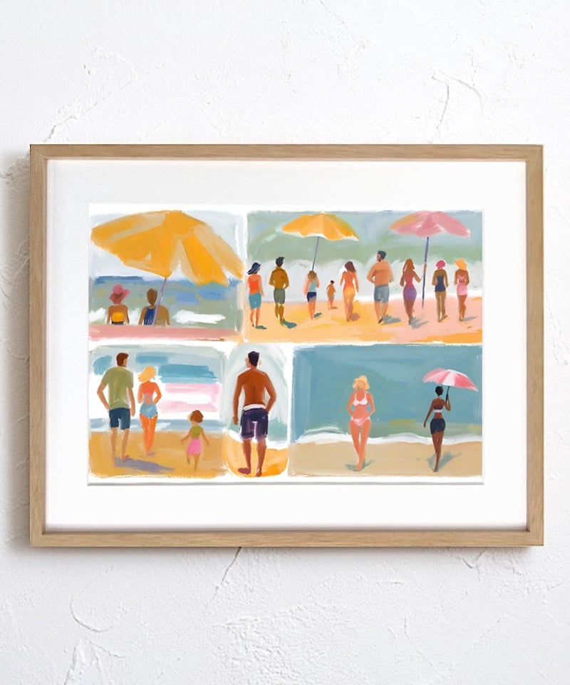 売却済み☆アクリル画 海 ビーチ 朝陽 朝焼け Beach Acrylic 売却済み☆アクリル画 海 ビーチ 朝陽 朝焼け Beach Acrylic