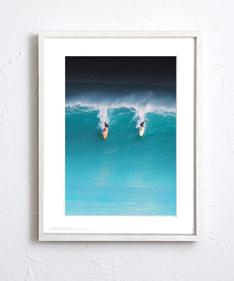 Surf Drop｜大波を滑り降りるサーファーの迫力アートポスター｜海と波