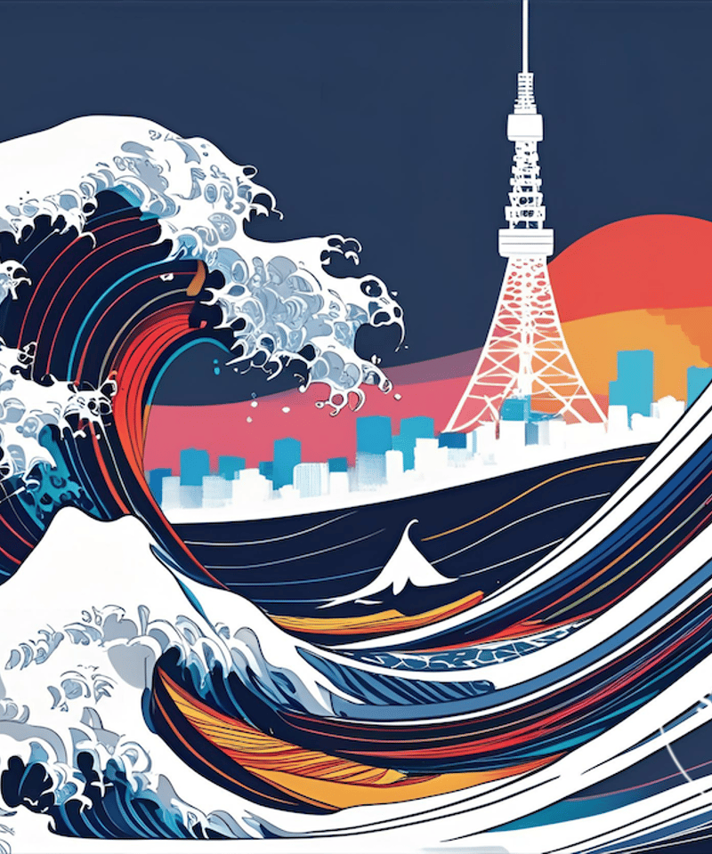 The Great Wave Urban ⅱ｜葛飾北斎の名作をモダンに再構築した和