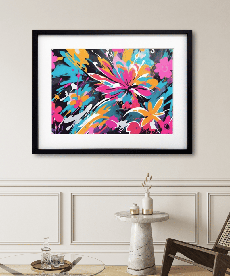 graffiti flower｜グラフィティ×ボタニカルアートポスター｜ストリート