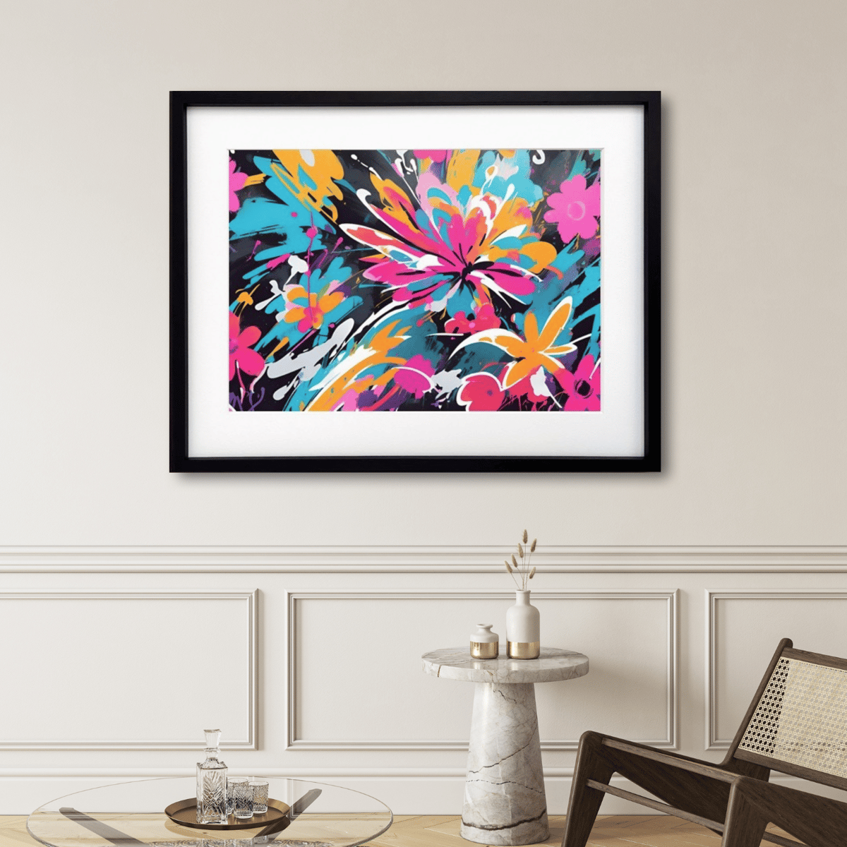 graffiti flower｜グラフィティ×ボタニカルアートポスター｜ストリート