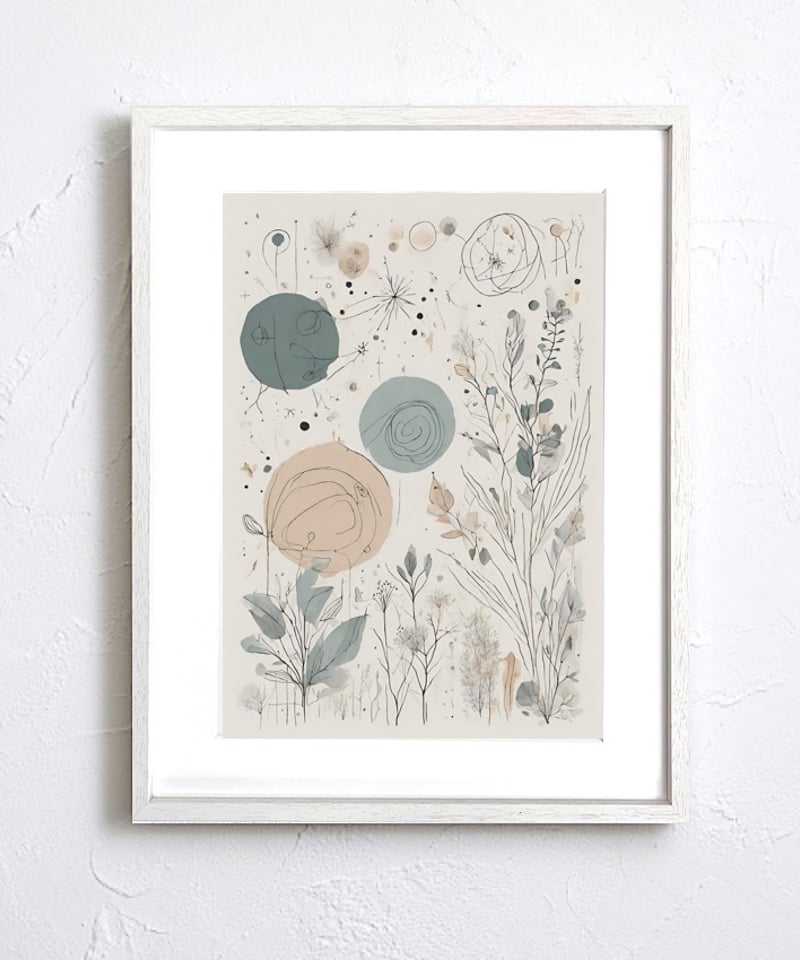 Bloom｜喜びと幸運を描いたミニマルアートポスター｜北欧ナチュラルに