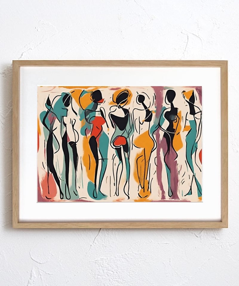 Dulcet｜抽象ダンスアートポスター リズムと優雅さを切り絵風に表現