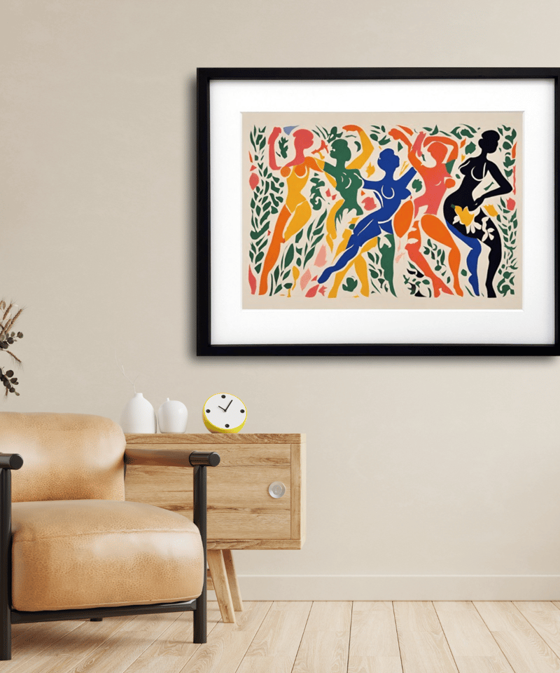 carnival｜色彩とリズムが響き合う抽象アートポスター｜植物モチーフが