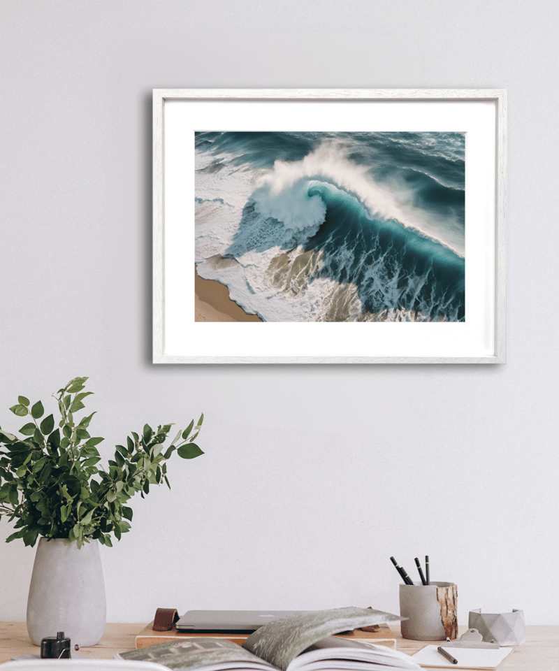 波の旋律 ダイナミック ディープブルー 砂浜のコントラスト 海好き