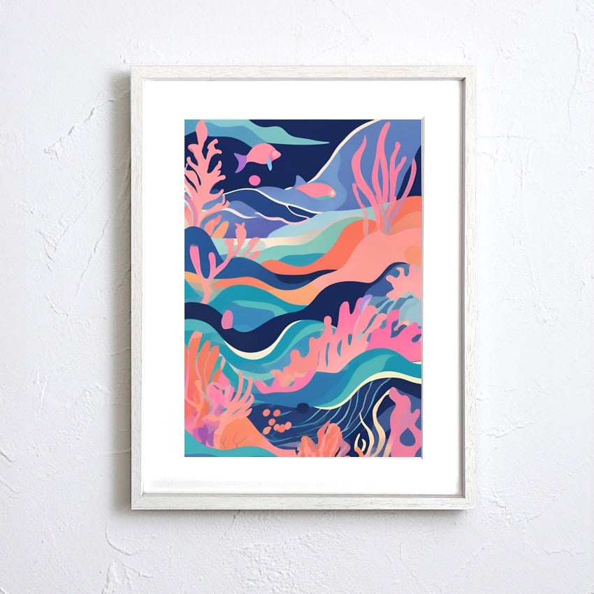 ウミウシ ホヤ 珊瑚 海 風景 原画 アート 絵画 画家 ハンドメイド ウミウシ ホヤ 珊瑚 海 風景 原画 アート 絵画 画家