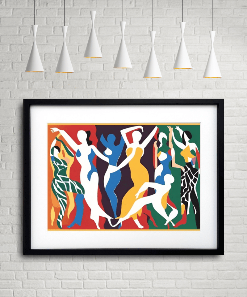 Dance Hall Ⅱ｜切り絵風カラフルアートポスター｜部屋を明るくする