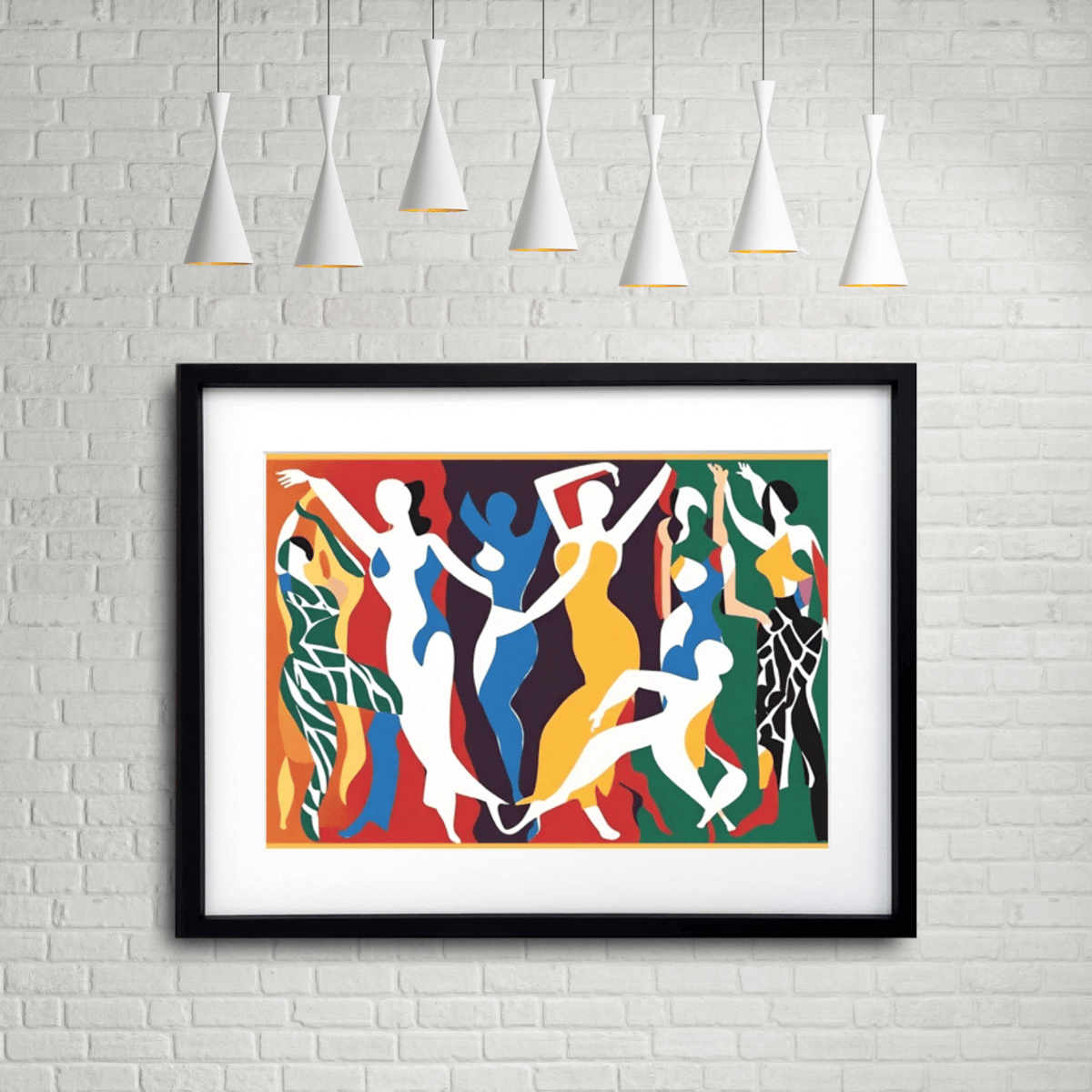 Dance Hall Ⅱ｜切り絵風カラフルアートポスター｜部屋を明るくする