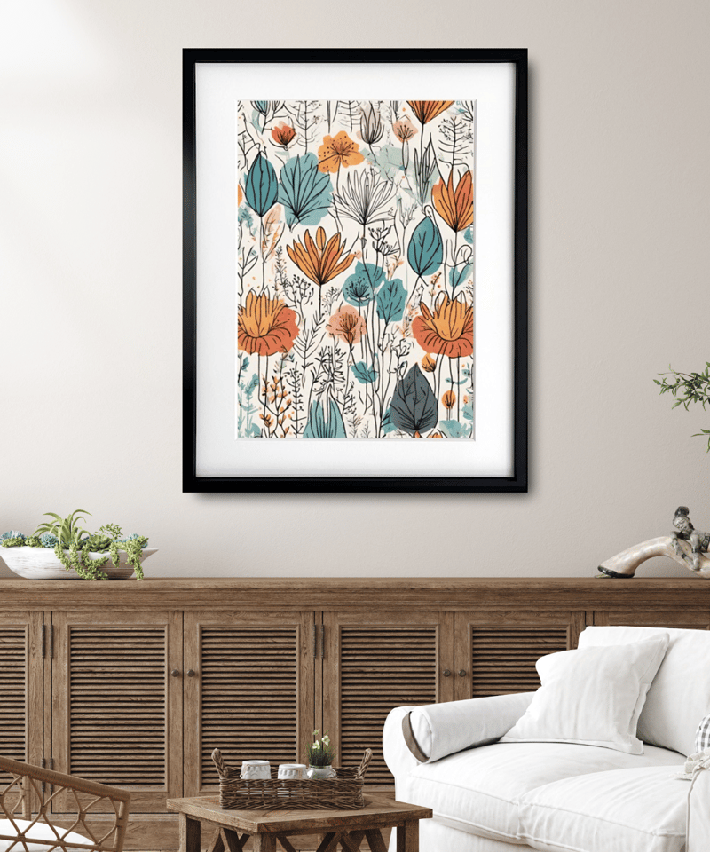抽象画 アートパネル 花 草 インテリア 絵画 原画 北欧 ナチュラル アート 北欧デザイン ナチュラル 抽象画 ボタニカル スカンジナビアン 植物 花