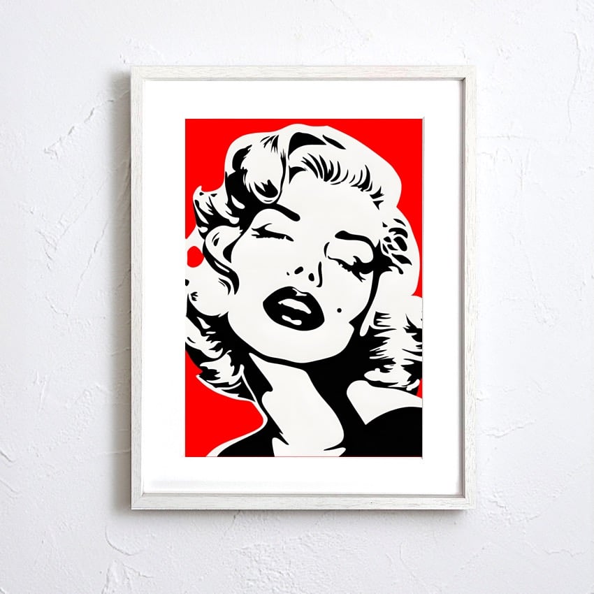 ♡マリリン・モンロー♡インテリアに是非 Monroe Love (red)｜情熱的なレッドが映えるマリリンモンローアート