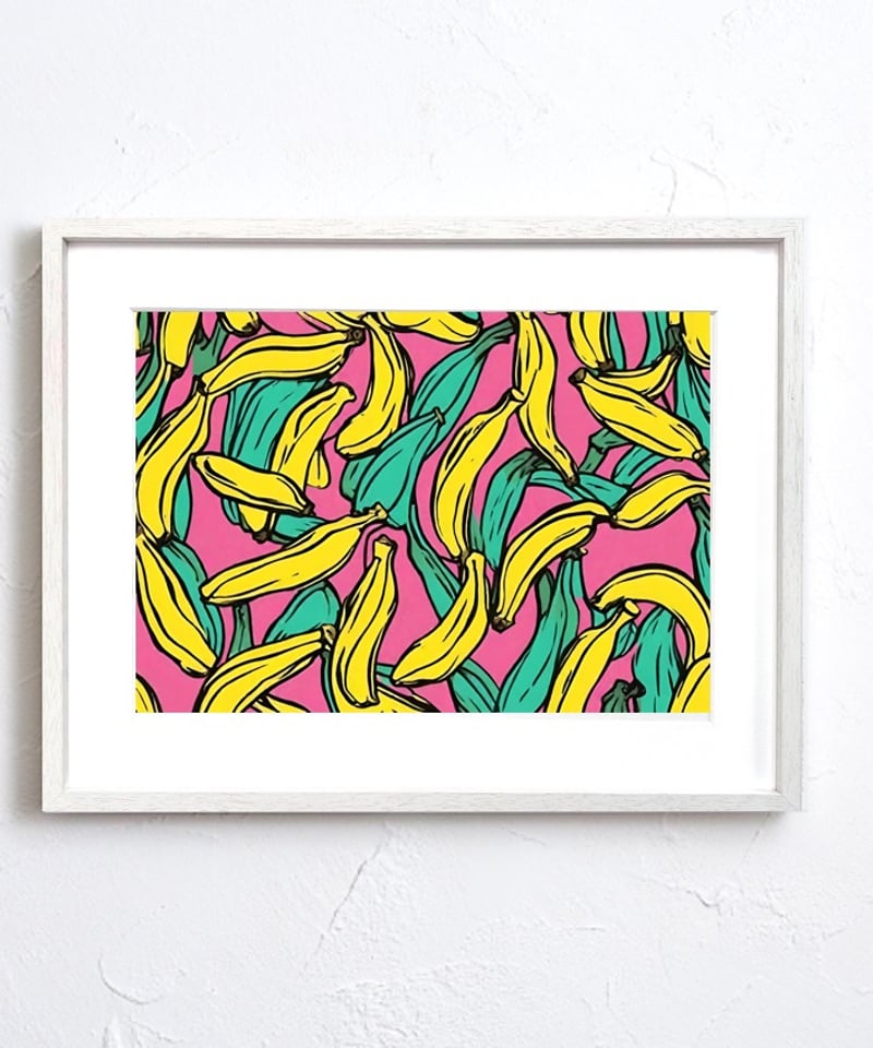 BANANA｜抽象バナナのカラフルアートポスター｜遊び心とモダンを両立