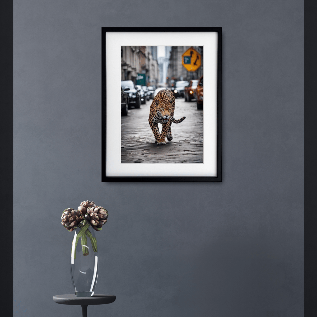 都会を旅するジャガーを描いたユニークなアートポスター「Jaguar Trip