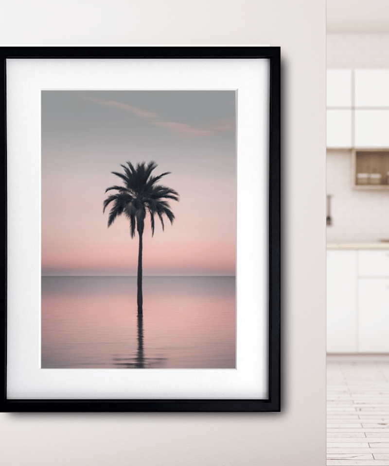 A3サイズ スプレーアート ヤシの木描いたら完成