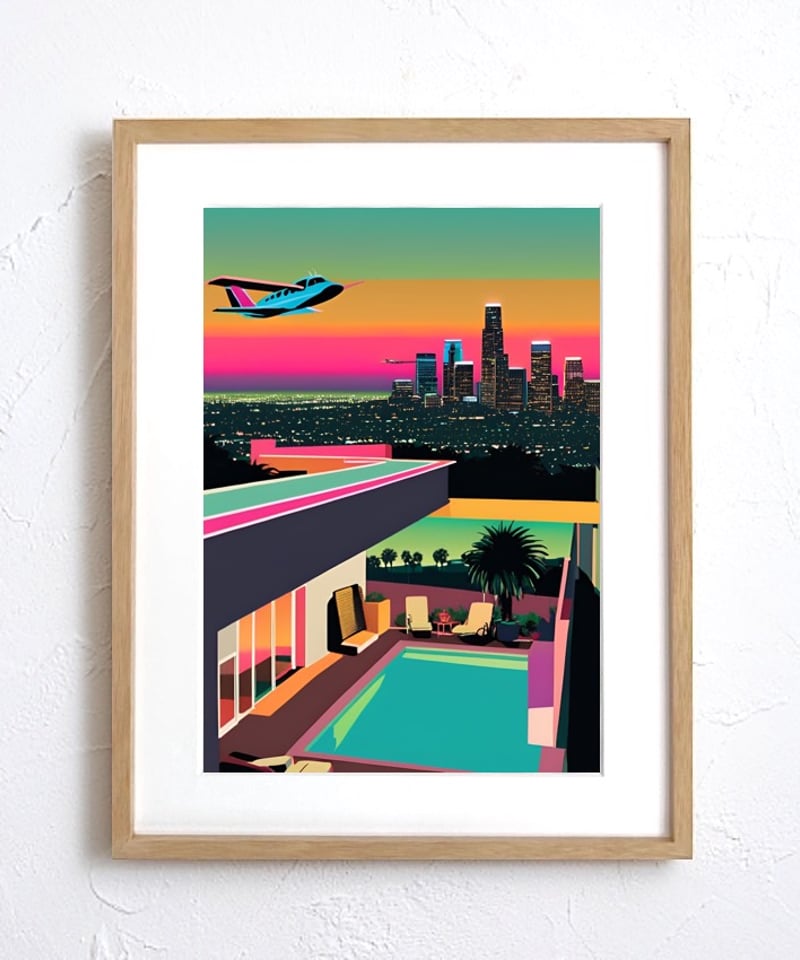 Hollywood Neon View｜LAダウンタウンとハリウッドの夜景アート