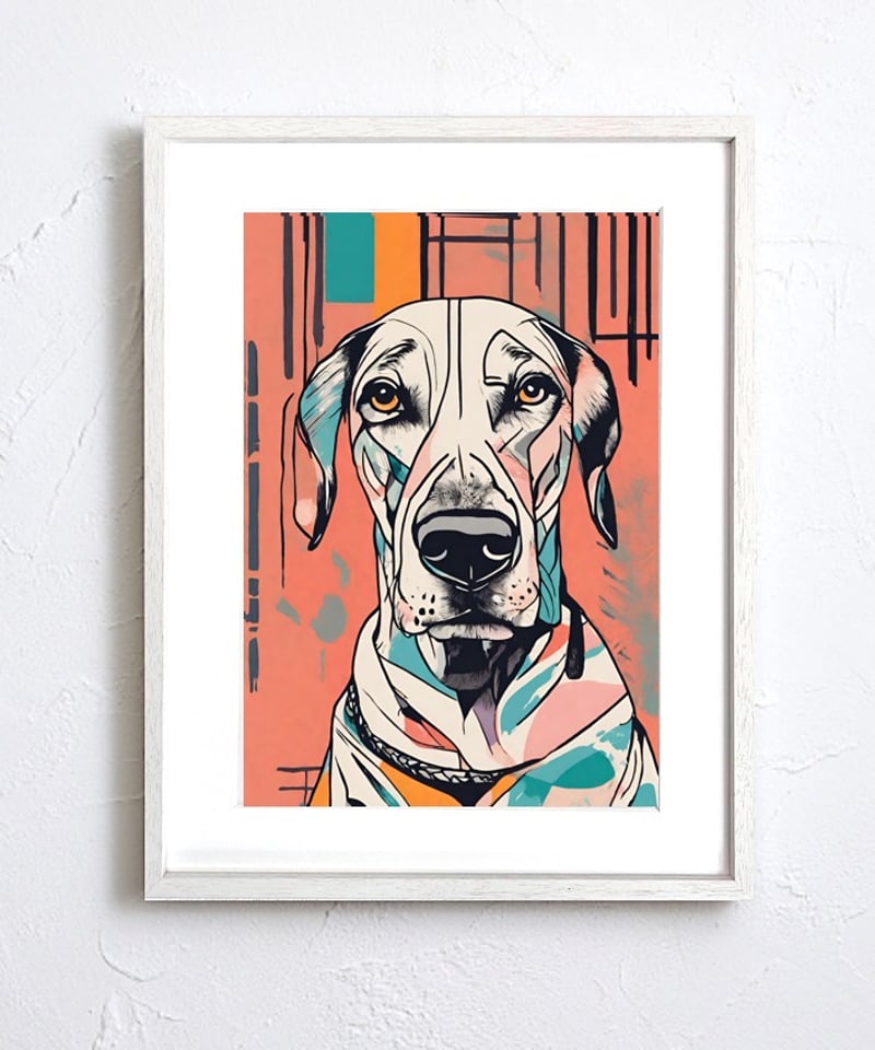ドッグアート Dogart 抽象 カラフル アニマル 動物 犬 家族 兄弟