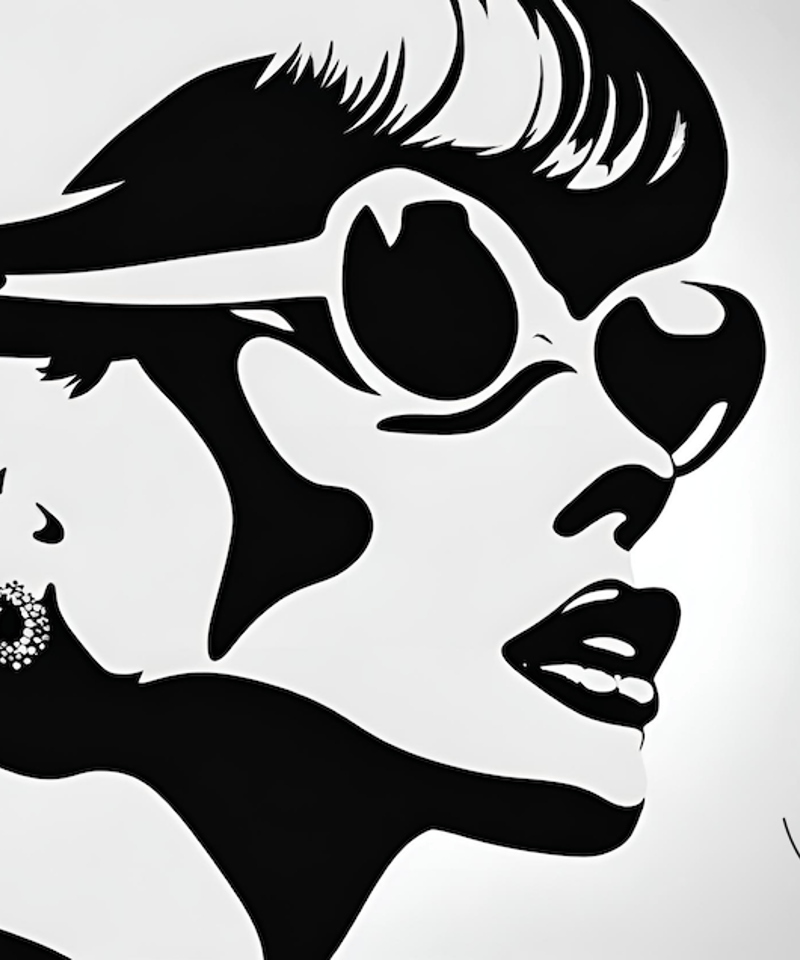 値下げ　オードリー・ヘプバーン シルエット アート Audrey Hepburn｜永遠のスタイルアイコンを描くアートポスター｜上品で