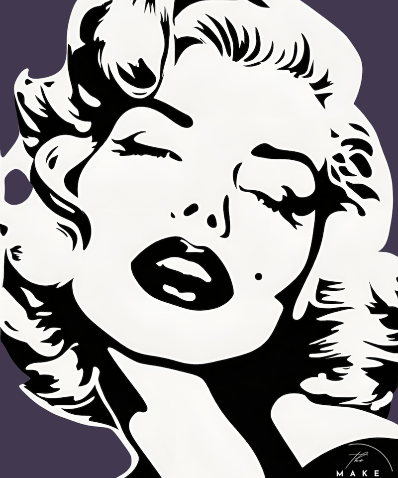 Monroe Love (dark blue)｜シックでラグジュアリーなモンローアート