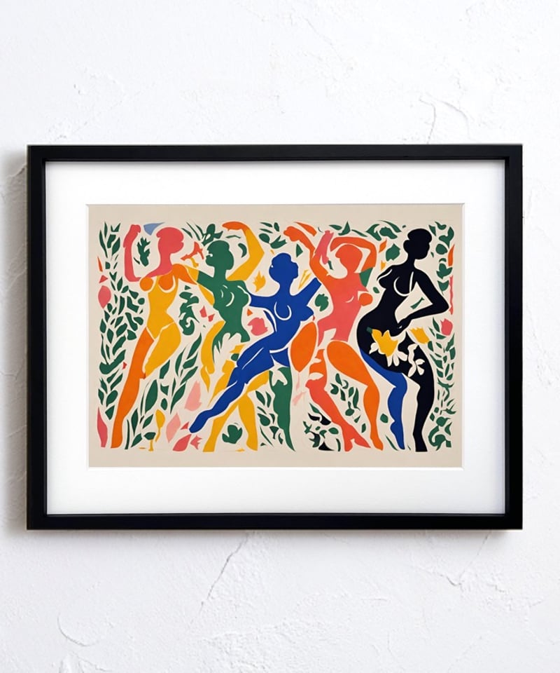 carnival｜色彩とリズムが響き合う抽象アートポスター｜植物モチーフが