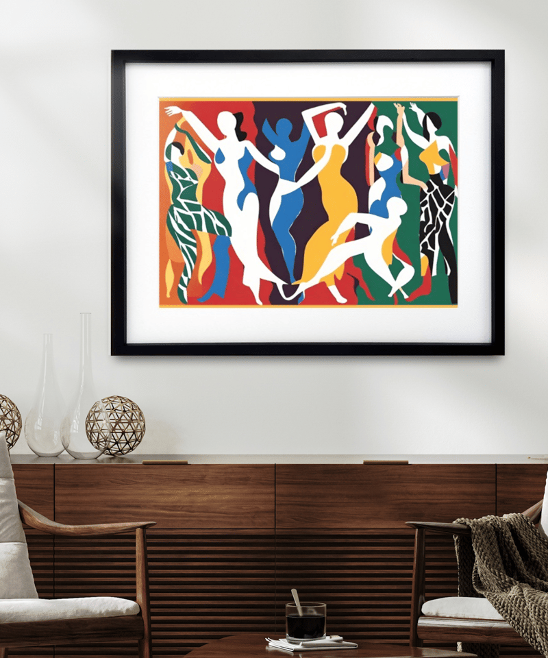 Dance Hall Ⅱ｜色彩とリズムが響き合う抽象アートポスター｜植物