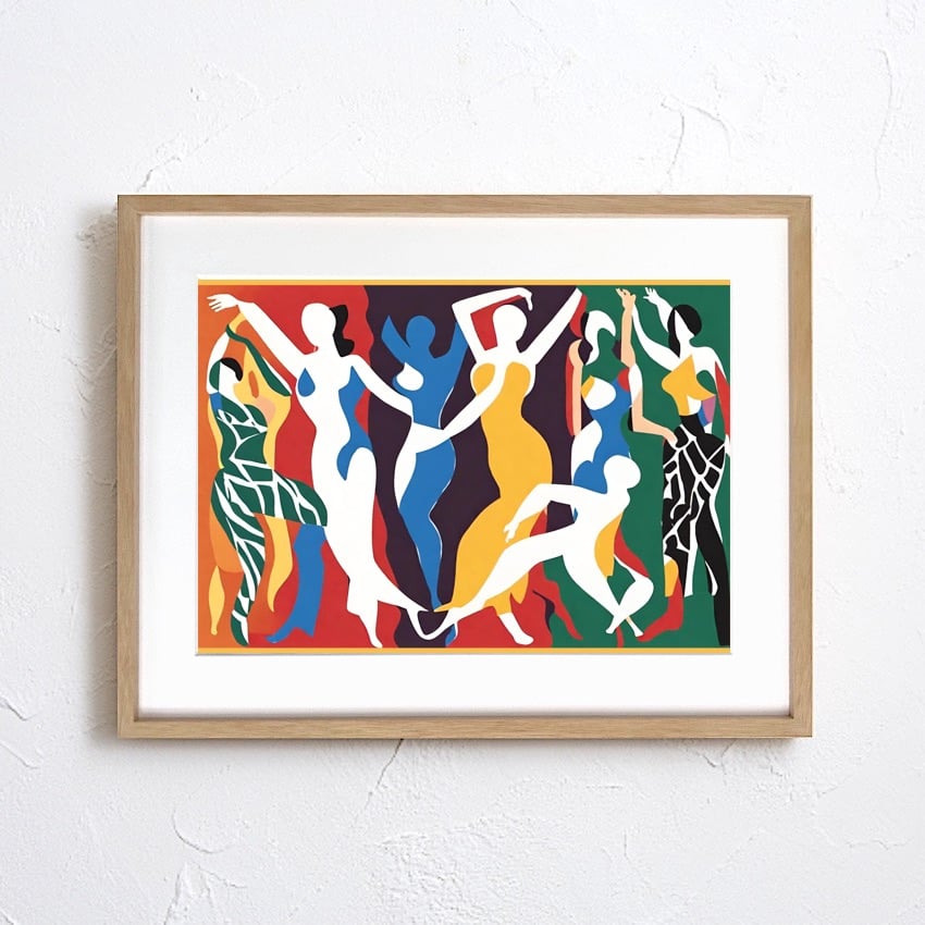 Dance Hall Ⅱ｜切り絵風カラフルアートポスター｜部屋を明るくする