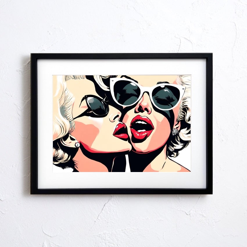 マリリンモンロー 双子 キス Kiss おしゃれ ラグジュアリー