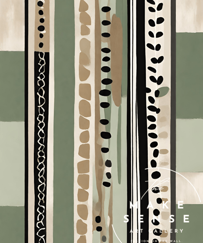 Live｜植物の種を描いた北欧ボタニカルアートポスター｜ミニマル空間に