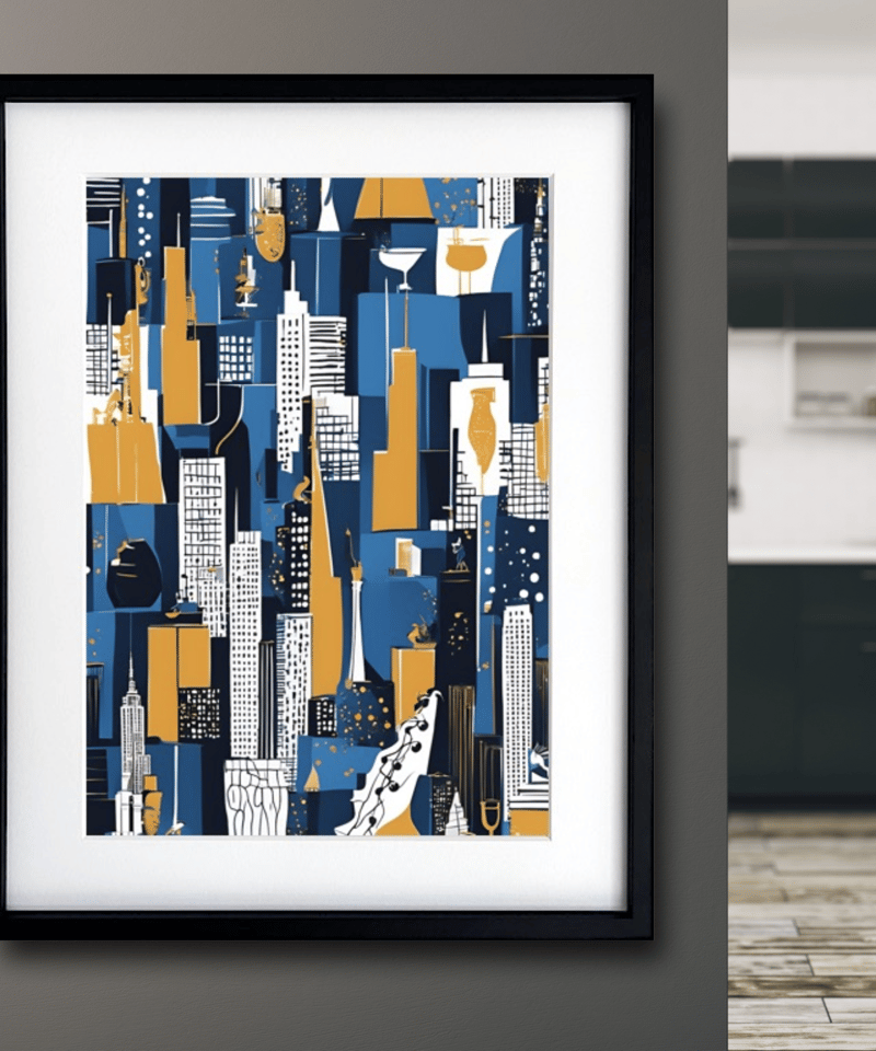 ニューヨーク New York 風景 アブストラクト 抽象画 おしゃれ NY