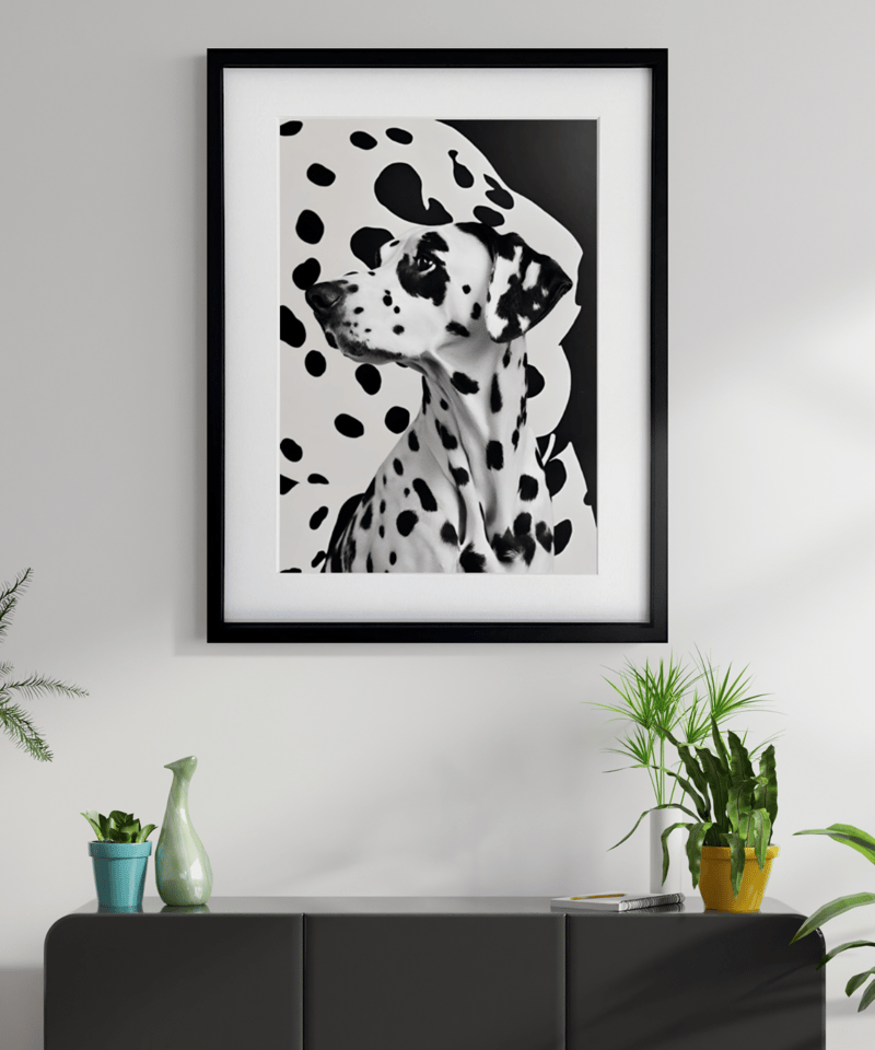 ダルメシアンと子猫の絵 インスタ美術館No．27 オセロで、自分柄をつくる