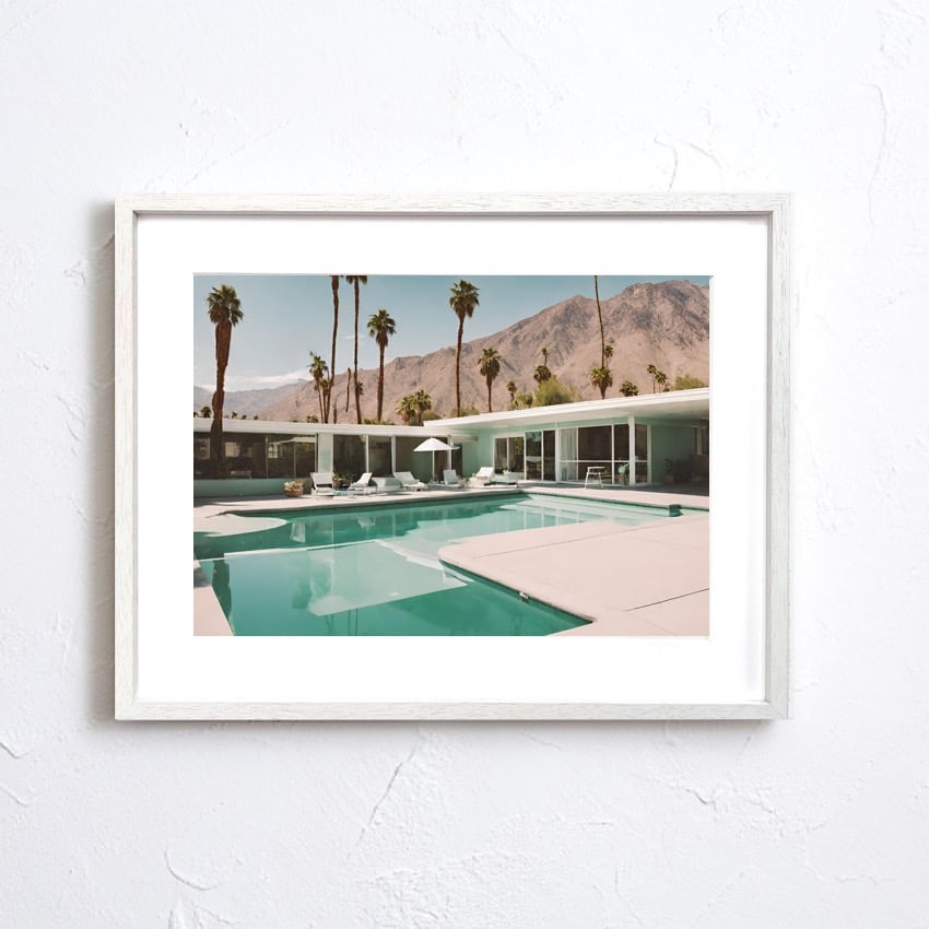 Poolside|西海岸プールサイドのレトロモダンアートポスター|A4〜A2 Poolside|西海岸プールサイドのレトロモダンアートポスター|A4〜A2