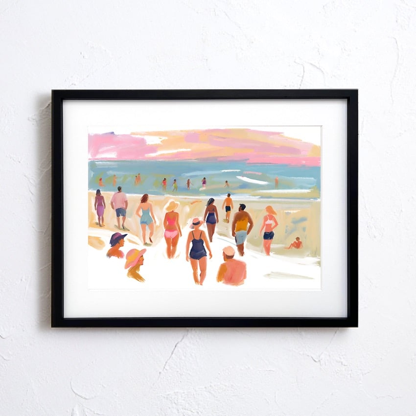 beach before evening｜夕暮れビーチを描くドローイングアート｜優しい