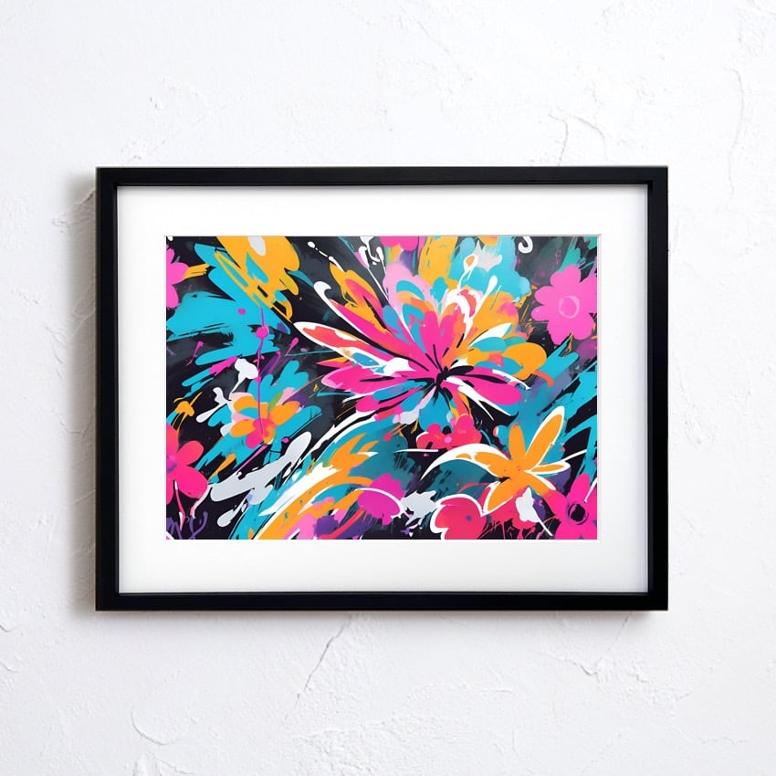 graffiti flower｜グラフィティ×ボタニカルアートポスター｜ストリート