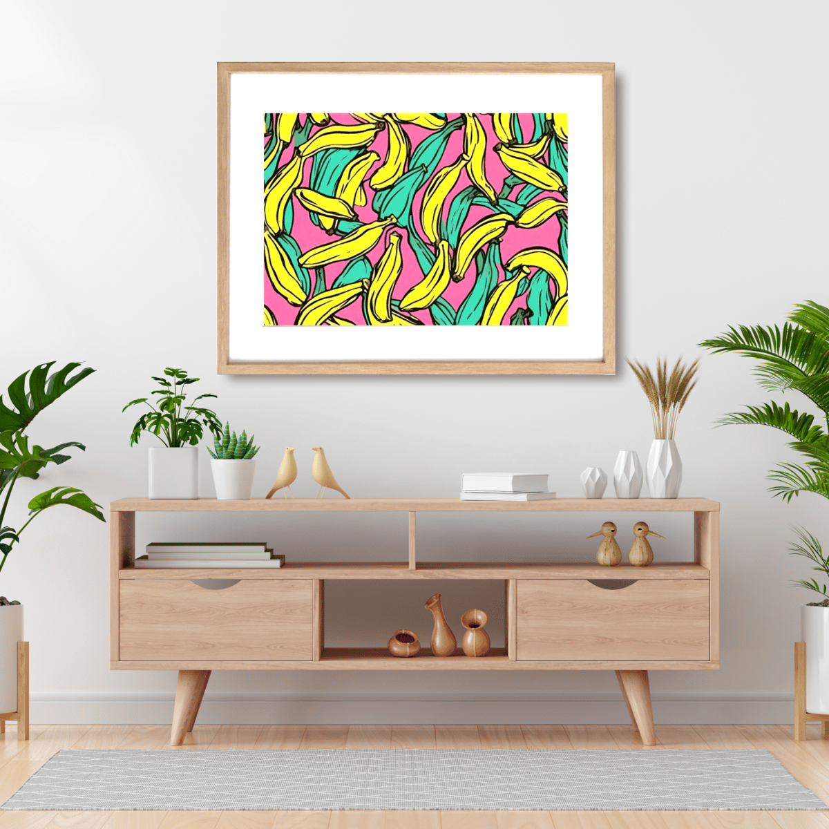 額縁 絵画 バナナ インテリア 絵画 アンディ・ウォーホル Banana, 1966 インテリア おしゃれ
