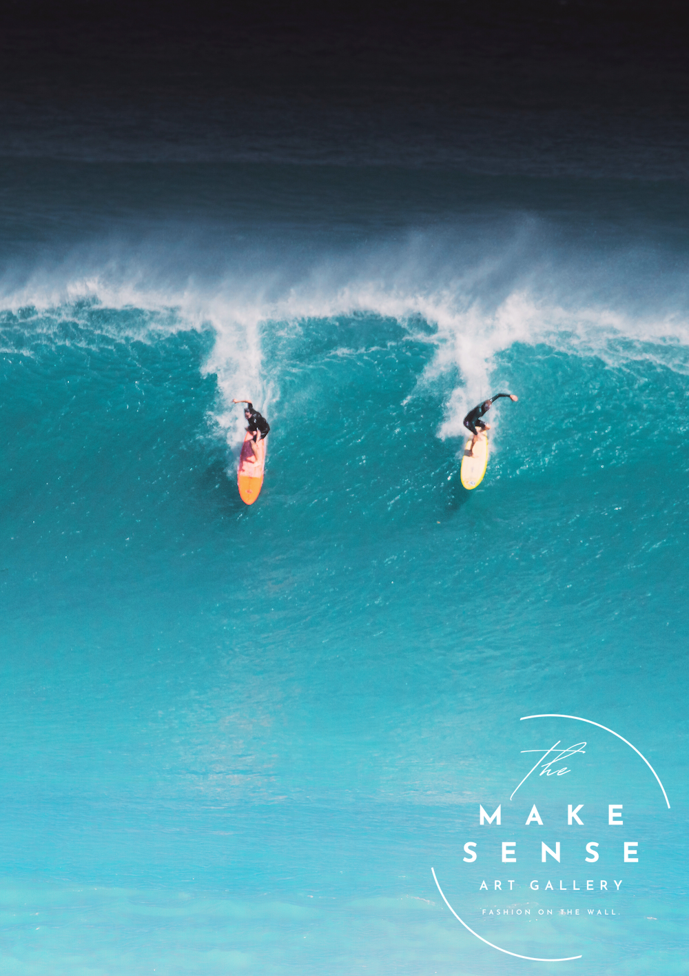 グリーンルーム　TUBE 波　サーフ　surf 海　原画　エネルギーアート　F3 Surf Drop サーファー コバルトブルーの海 波しぶき エネルギー 写真