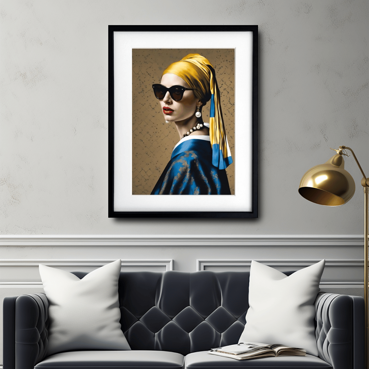 真珠の耳飾りの女性｜クラシックを現代アートで再解釈した洗練ポスター