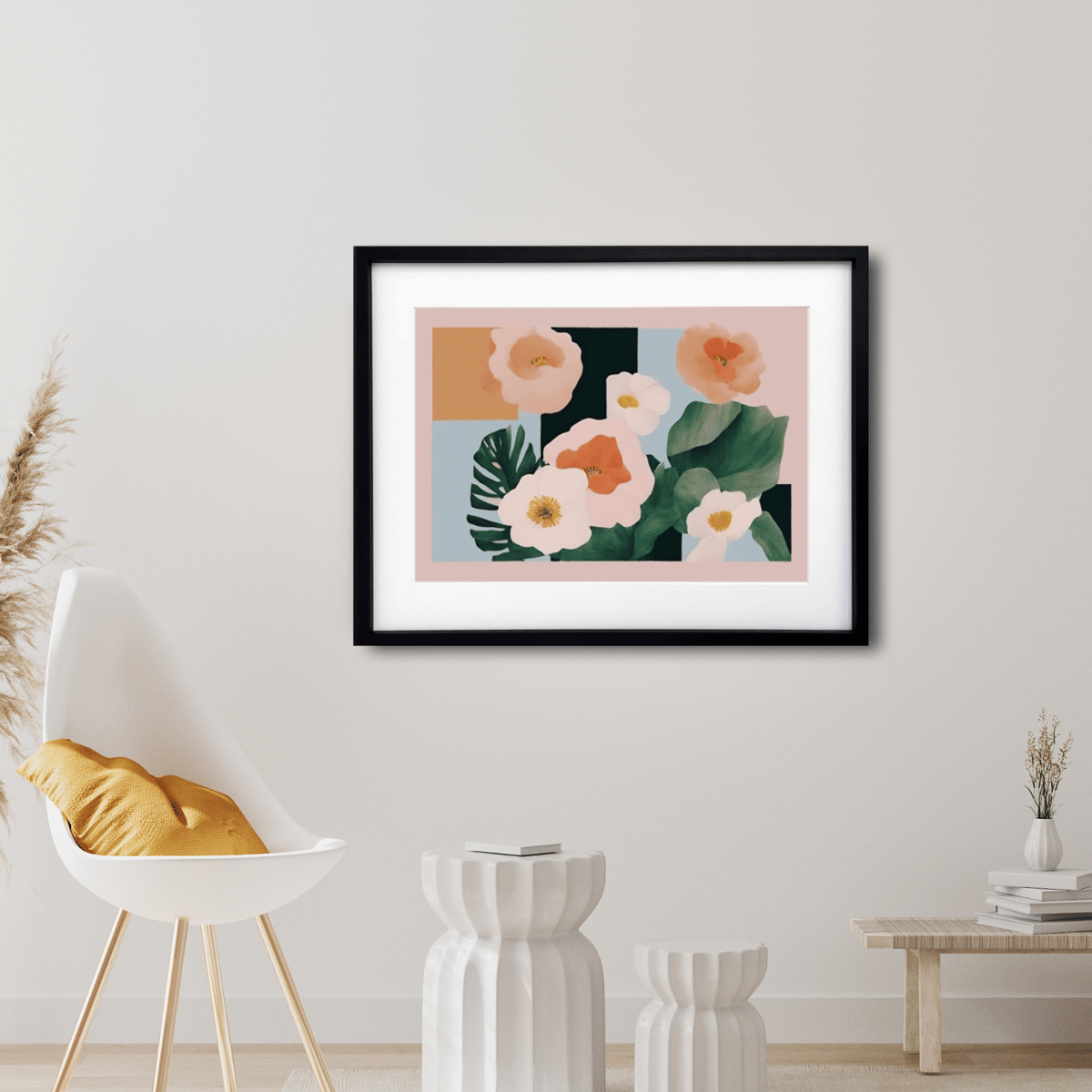 ボタニカル ミニマルスタイル 抽象画 スカンジナビアン 植物 花 ボタニカル ミニマルスタイル 抽象画 スカンジナビアン 植物 花
