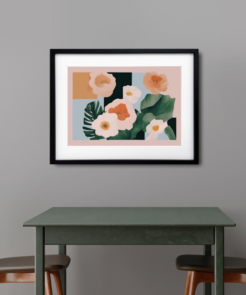 ボタニカル ミニマルスタイル 抽象画 スカンジナビアン 植物 花 ミニマ