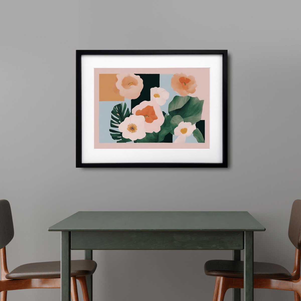 額なし▪️抽象画▪️水彩画▪️「ジャパニーズガーデン」 ▪️ヴィタリエ・ズブコ　肉筆画 額なし▪️抽象画▪️水彩画▪️「ジャパニーズガーデン