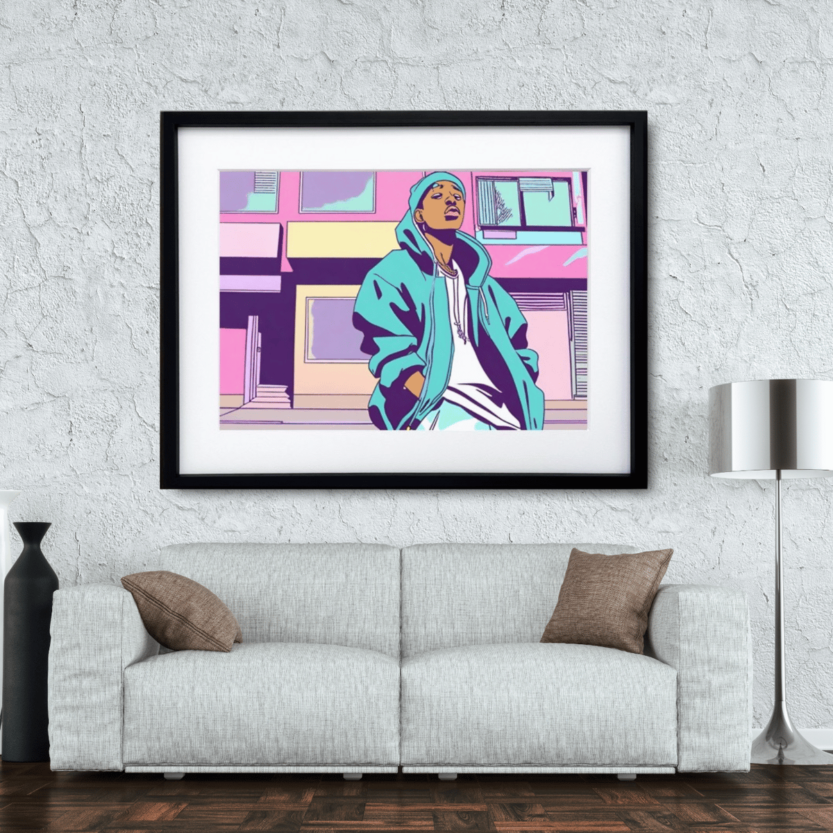 B-Boy Stance｜レトロポップなヒップホップモチーフアートポスター